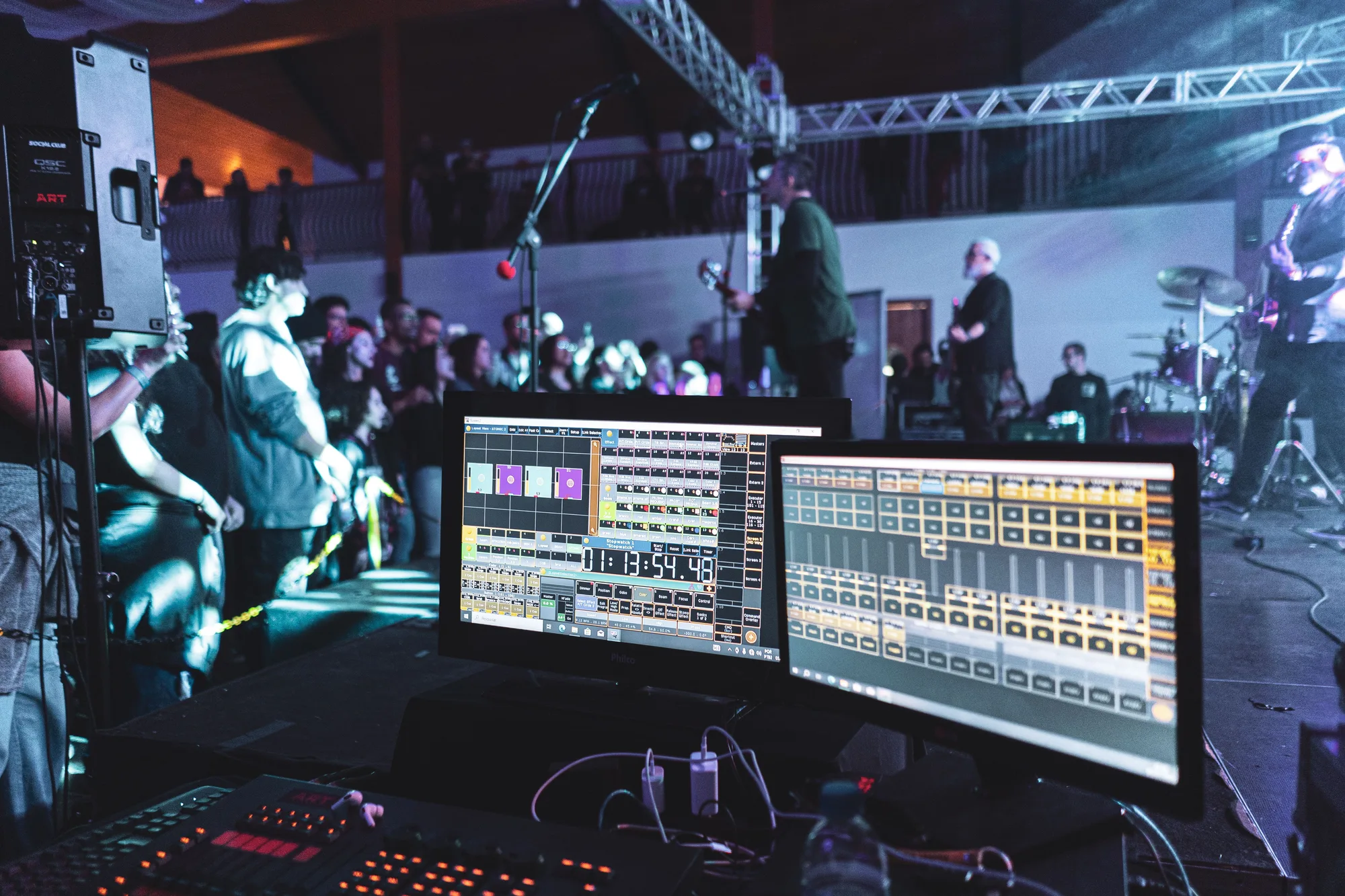 Technical production position at a live event